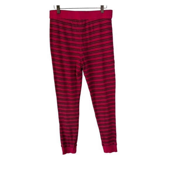 Sundance Red Black Stripe Thermal Knit Lounge Pants Medium - Picture 2 of 9